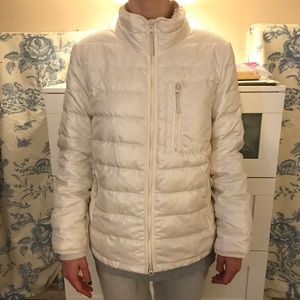 Cream J Crew Puffer Jacket